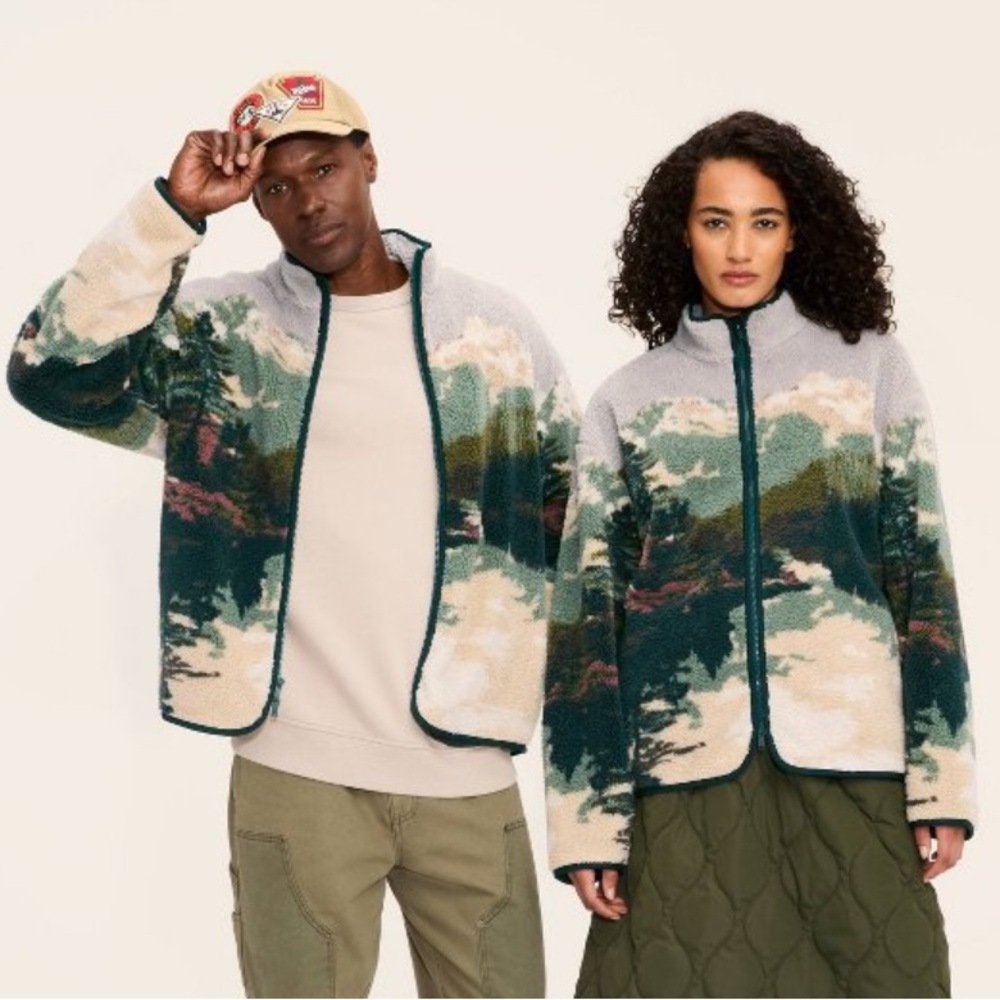 Men's Scenic Print Fleece Jacket woolrich x‎ target collab